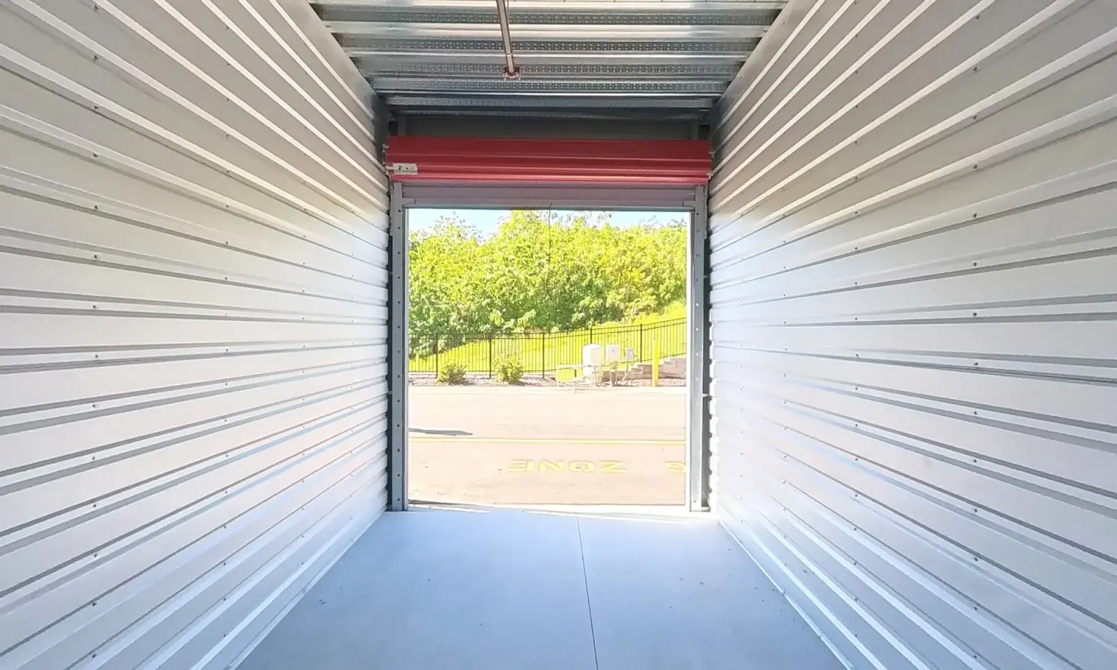 Open 10x30 drive-up storage unit at Sunny Storage in Clermont, FL